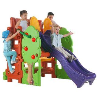 BAYSIT Kletterturm mit Rutsche Baumstamm Spielzeug