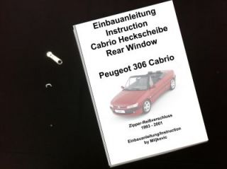 Peugeot 306 Cabrio Heckscheibe Verdeck Cabrioheckscheib