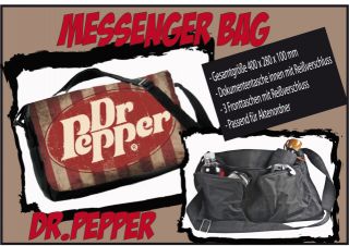 Messenger Bag Dr. Pepper  Retro, Schultertasche, Schultasche