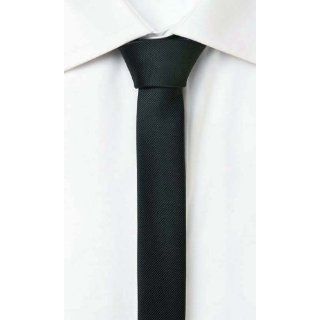 Schöne schmale uni Krawatte Fabio Farini schwarz 3 cm