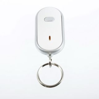 Lost Key Finder Locator Easy Find Keychain Red LED Sound Whistle
