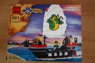 Piratenschiff,Kriegsschiff,Baukasten211 Teile,Brick 301