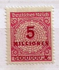Briefmarke Deutsches Reich DR Postfrisch Mi Nr. 317 AP HT