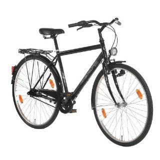Texo Herren City Fahrrad, 3 Gang, tiefschwarz, Rahmenhöhe 55 cm