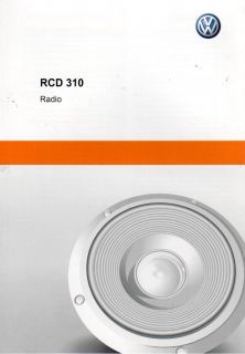 VW RCD 310 Radio Betriebsanleitung Handbuch 2010 RN