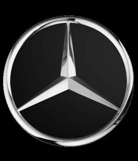 Satz Original Mercedes Benz Radnabendeckel Stern erhaben mattschwarz
