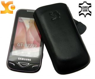 SunCase Etui Tasche Samsung GT B7722 DuoS / SCHWARZ