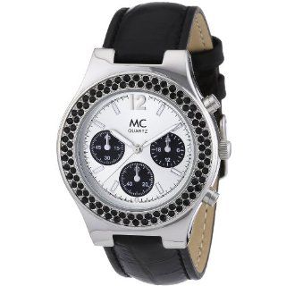 MC Damen Armbanduhr Chrono Optik Lederband 26753