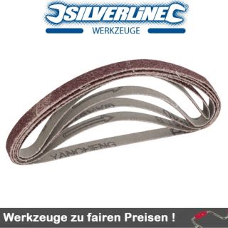 Silverline Schleifband 10 x 330 mm für Powerfeile Korn 40 120 / je 5