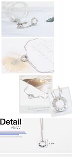 Korea Star Accessories JYJ Yu Chun Double Chain Silver Ring Necklace