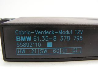 BMW E36 Cabrio 320i Steuergerät Verdeck 61358378795