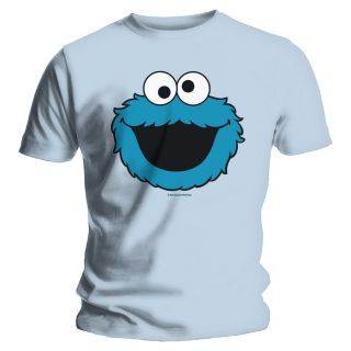 Sesame Street Cookie Head Blue Official T Shirt XL Extra Large NEU