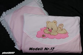 tlg.Baby Bettwäsche Decke Kissen für Kinderwagen,Stubenwagen,Wiege