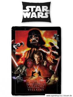 Star Wars Saga Wende Bettwäsche 135x200 Vader Yoda Jedi Bettgarnitur