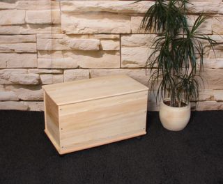 Sitzhocker Sitzbank aus Holz mit Stauraum, Länge73cm, natur oder