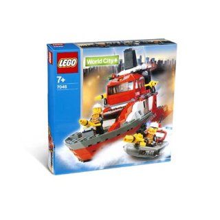 LEGO World City 7046   Feuerwehrschiff Spielzeug