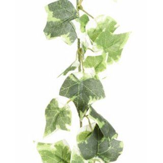 Efeugirlande Kunst  Seidenpflanze 270 cm grün  weiß 