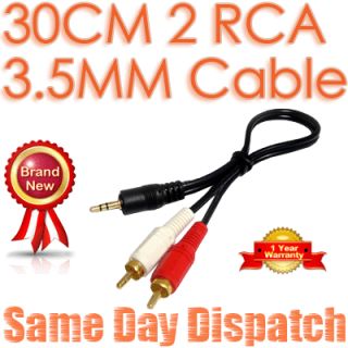 5mm Stereo Audio Jack to 2x Twin M RCA Cable 1M 1.5M 2M 3M 5M 7M 10M