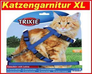 Katzengeschirr Katzengarnitur mit Leine XL große Katzen Brustgeschirr