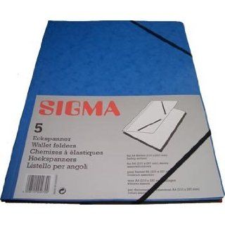 SIGMA Eckspanner Mappe   Farbig sortiert, 5x Elektronik