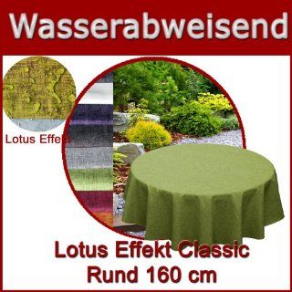 Lotus Effekt Tischdecke Grün Rund 160 cm Gartentischdecke mit