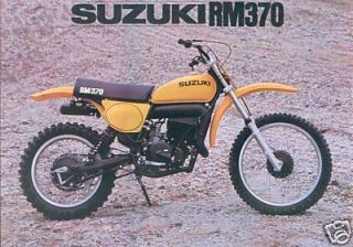 Suzuki RM 370 Moto Cross Prospekt brochure 70er Jahre