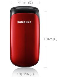 Samsung E1150i Klapphandy 3,6 cm Display ruby red 