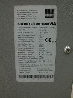 Schneider DK 1600 VIA Kältetrockner Lufttrockner Airdryer 1600l/min