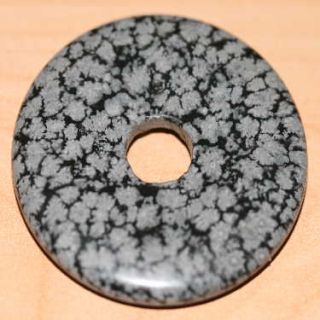 Donut Schneeflockenobsidian 30mm Donuthalter Mineralien