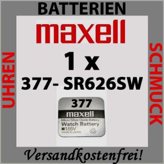 Maxell Knopfzelle 377/SR626SW Silberoxid Blister