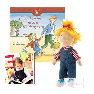Conni Puppe und Buch Conni kommt in den Kindergarten im Set 