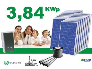Solaranlage komplett 3,84kwp Photovoltaikanlage PV Anlanlage mit 16