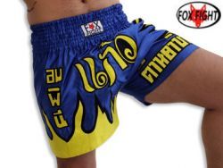 FOX FIGHT Muay Thai Short MMA Free fight Shorts Blau