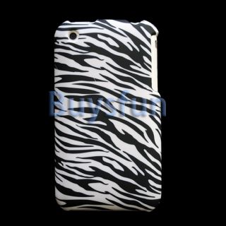 BLACK Zebra Hard Case Cover For Apple iPhone 3G 3GS