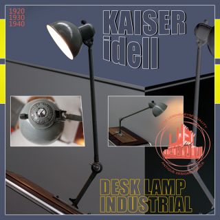 RARE KAISER IDELL INDUSTRIAL DESK LAMP SCHREIBTISCH LAMPE ART DECO À