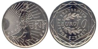 Frankreich 10 Euro Silber 2009 vz st Säerin / Gerichtshof