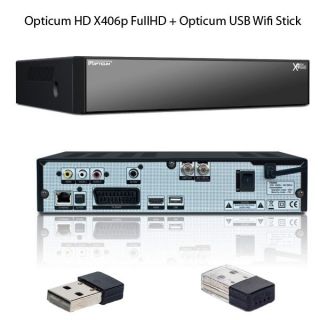 Opticum HD X406p FullHD DIGITAL SAT Receiver 406 + Opticum USB Wifi