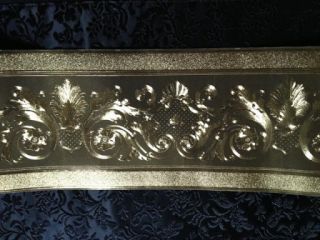 wunderschöne Barock Bordüre GLANZ GOLD 5m lang 17,7 cm breit