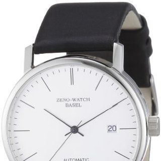 Zeno Watch Basel Herren Armbanduhr XL Bauhaus Analog Automatik Leder