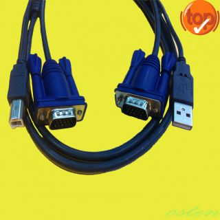 Top1,5m USB VGA Kabel Adapter KVM Octopus Kabel Combo Switches USB