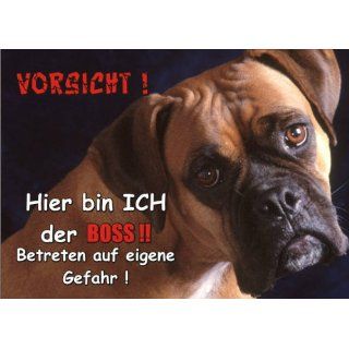 Türschild FunSchild SE348 DIN A4 laminiert ACHTUNG Hund Boxer 