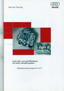 SSP 411 AUDI A4 B8 Motor 3,2L 195kW V6 FSI Handbuch