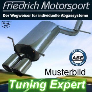 Friedrich Motorsport Endschalldämpfer Edelstahl Duplex BMW 3er E30