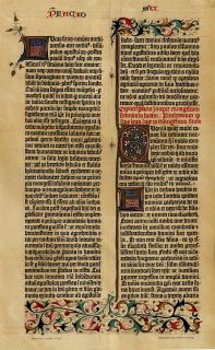Gutenberg Bibel Faksimile über 100 Jahre alt Chromo Exz