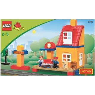 Lego Duplo Eisenbahn Set 3778 Bahnhof Ville gebraucht m. Schienen