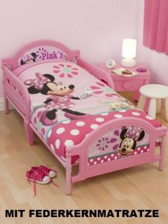 Disney Minnie Mouse Puzzel Bett mit Federkernmatratze Kinderbett