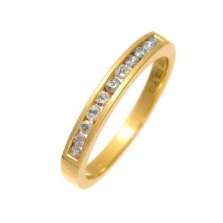 Damen Ring 9 Karat (375) Gelbgold Gr. 47 (15.0) 7 Diamanten PR2321RU V