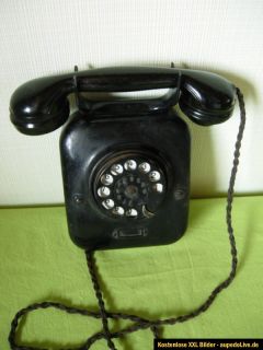 altes Blech + Bakelit Telefon Wandtelefon Haustelefon W 28 Art Deco