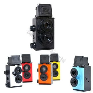 Black Lomo Recesky Twin Lens Reflex Camera DIY TLR 35mm Holga Reflex