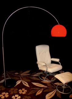 RealityTrio Bogenlampe Lounge Deal, Höhe 2,12m, Schirm 40cm ~ rot